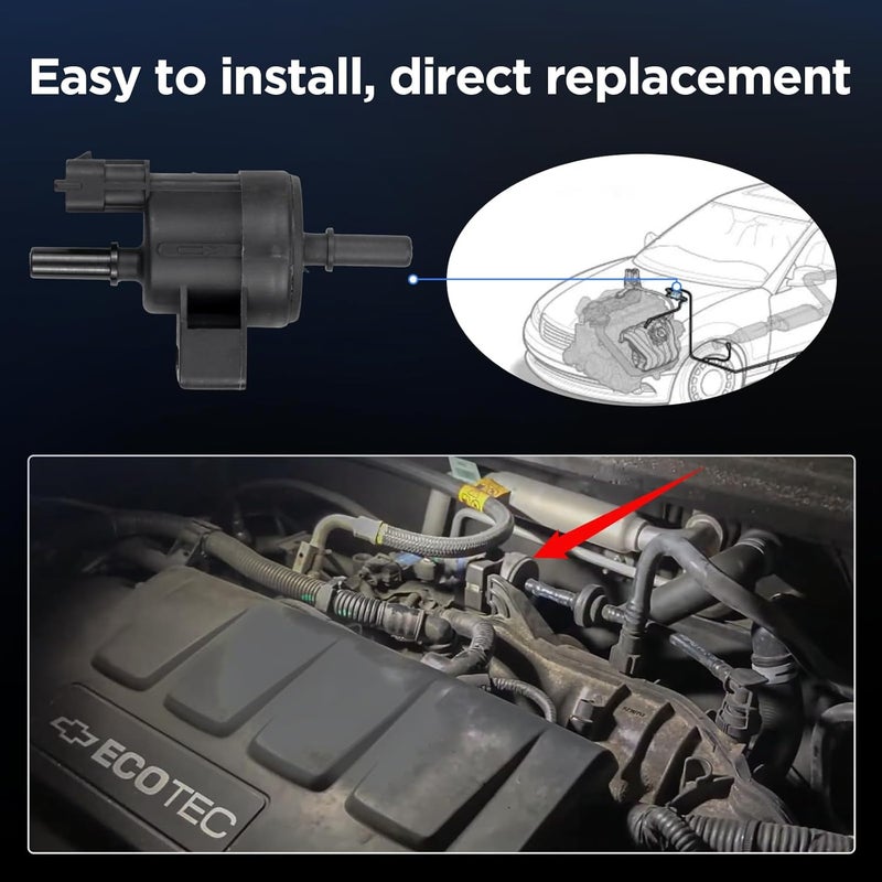 AIKEN Vapor Canister Purge Solenoid Valve Compatible with Chevy Cruze 2011-2015, Cruze Limited 2016, Sonic 2012-2018 P/N 55567453. - Image 2